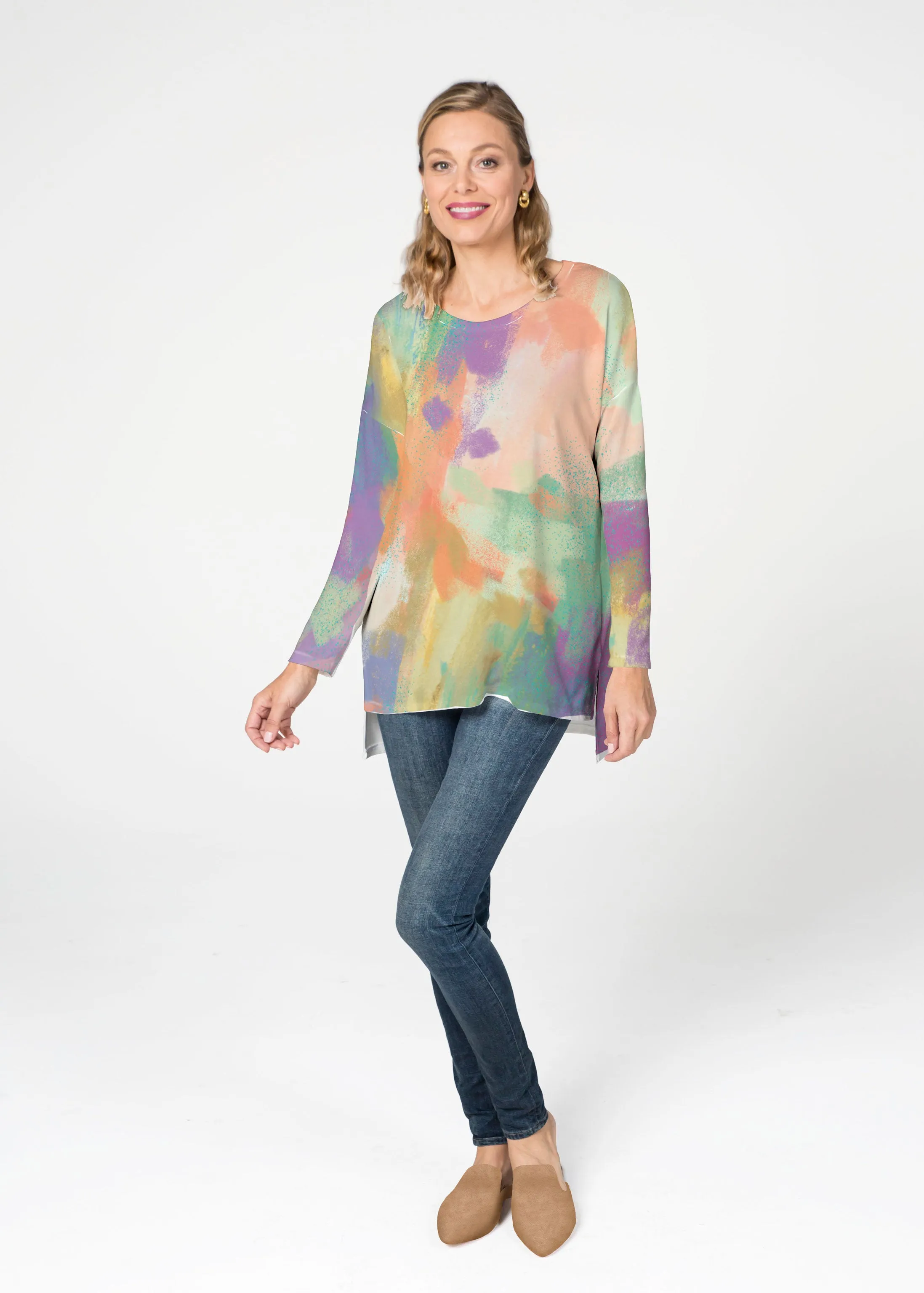 Chalk Of Dreams (17278) ~ Slouchy Butterknit Top
