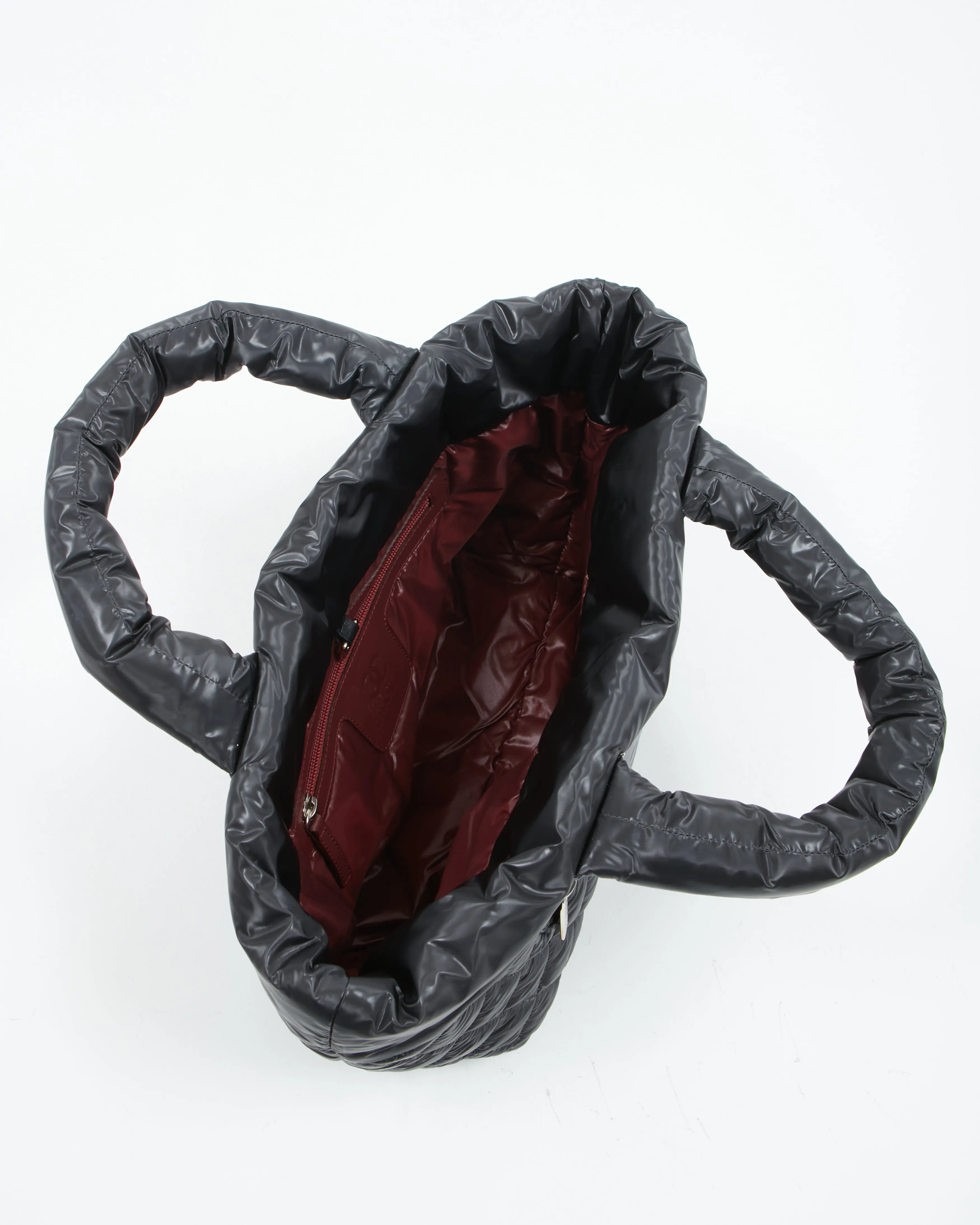 Chanel Black Nylon Quilted Coco Cocoon Reversible Small Tote