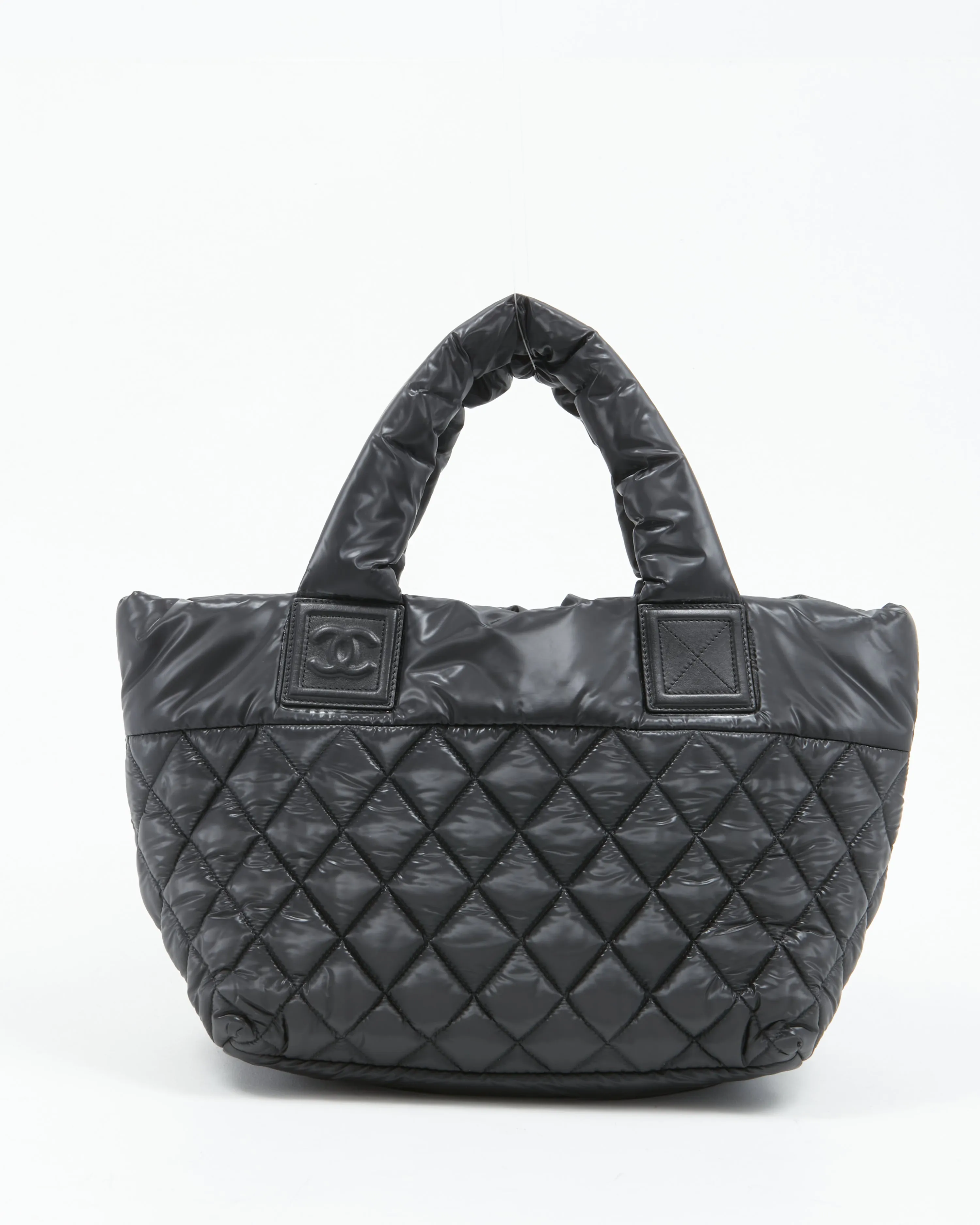 Chanel Black Nylon Quilted Coco Cocoon Reversible Small Tote