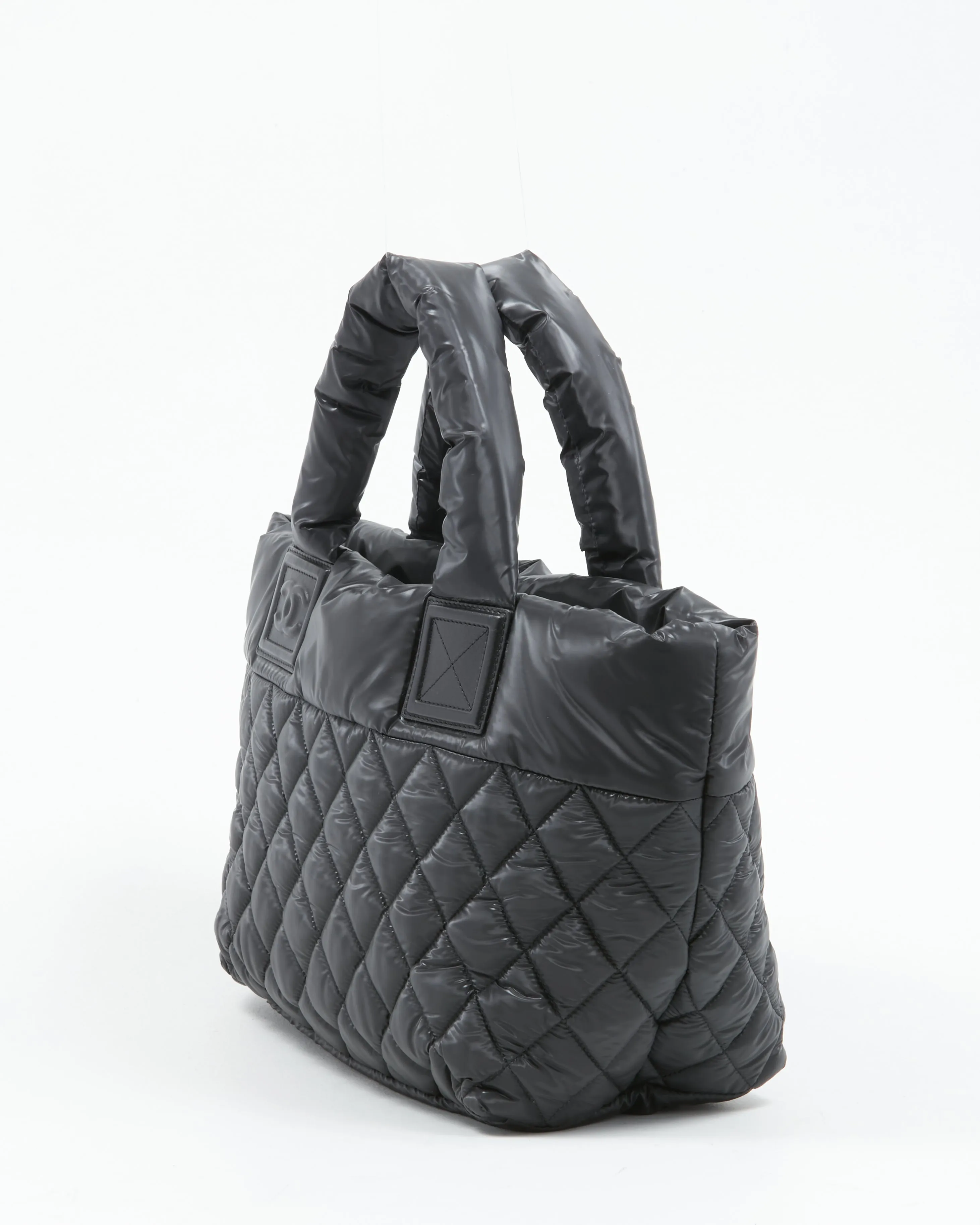 Chanel Black Nylon Quilted Coco Cocoon Reversible Small Tote