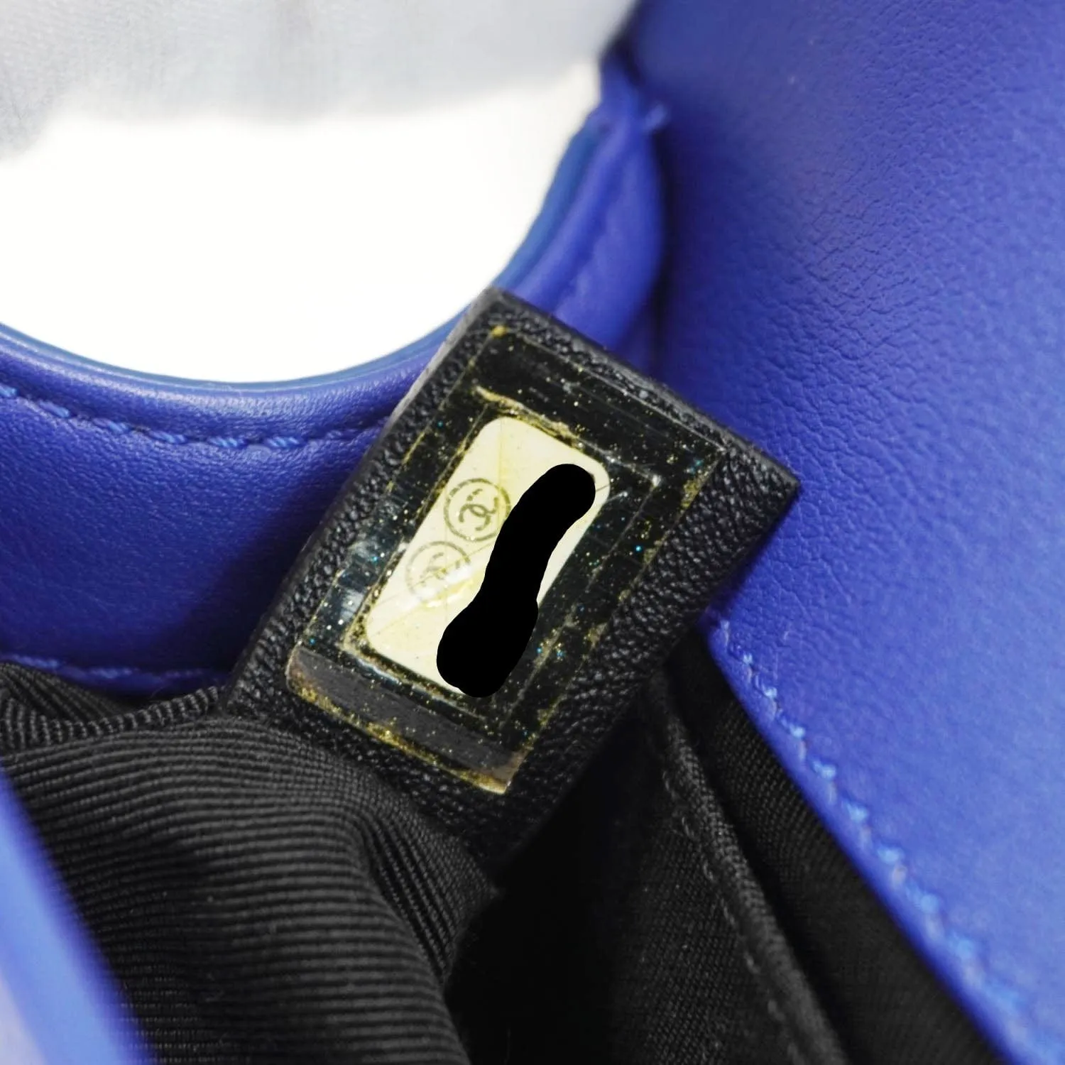 CHANEL Boy Flap Small Plexiglass Patent Leather Crossbody Bag Blue