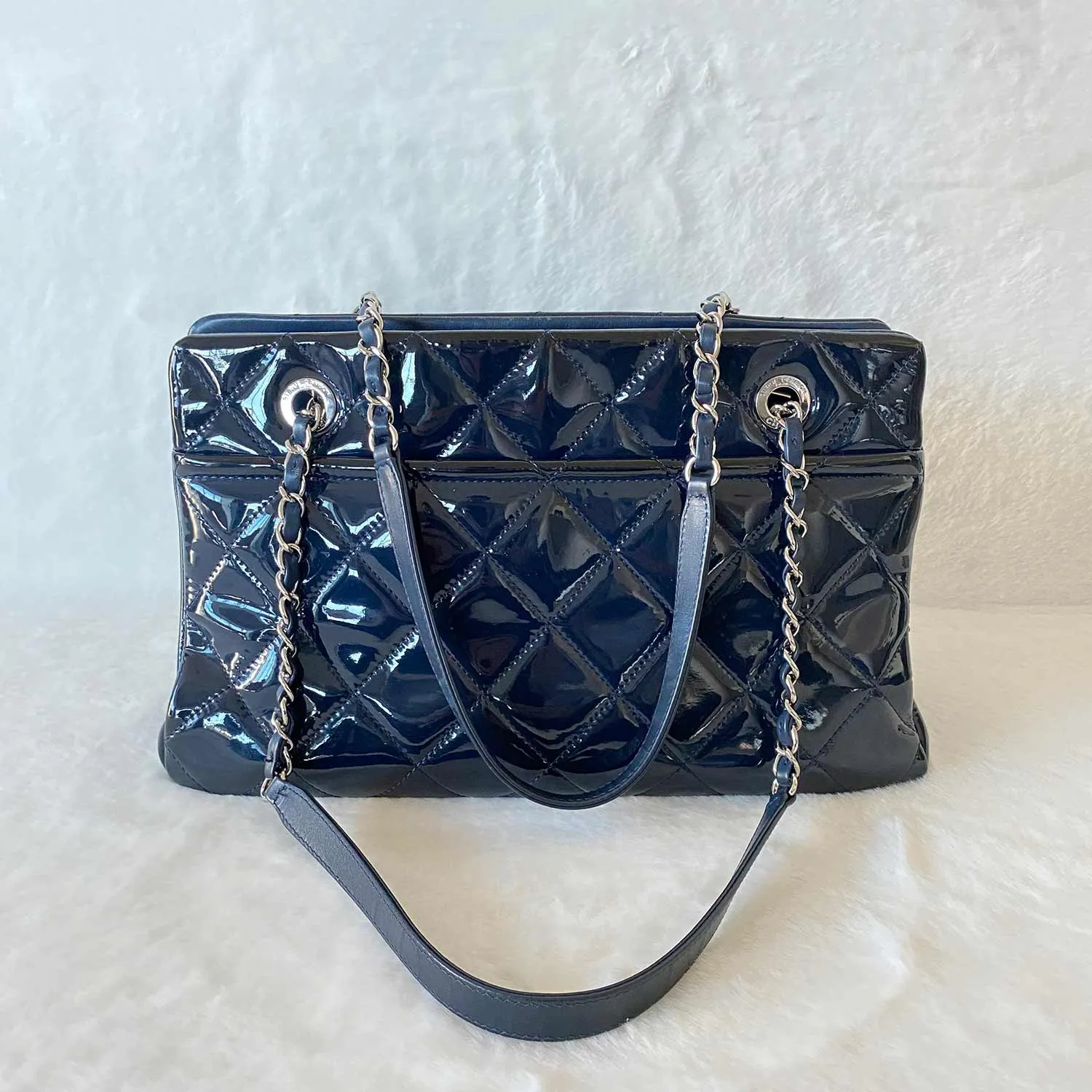 Chanel Patent Leather Timeless Shopper Tote