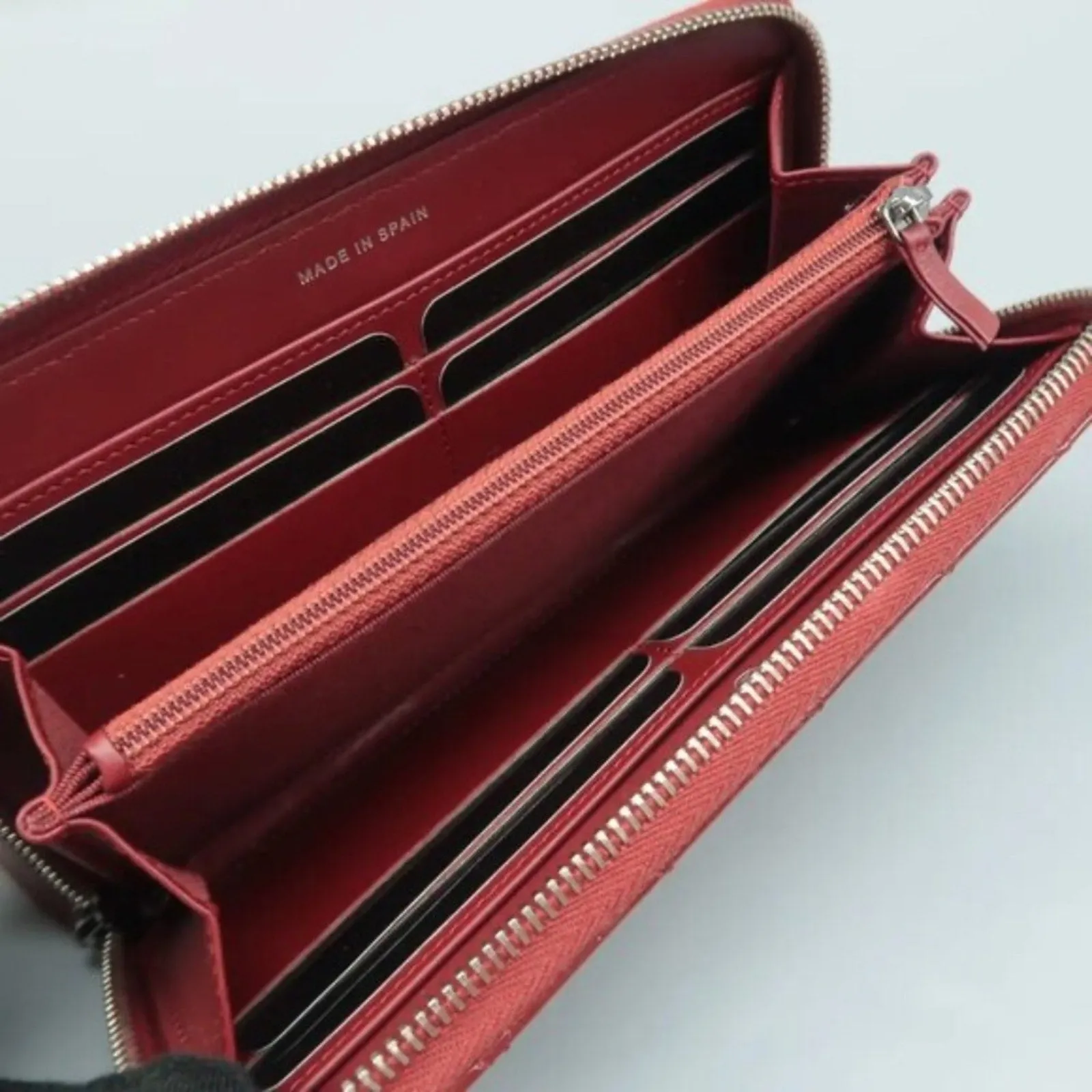 CHANEL Red Patent Leather Wallet