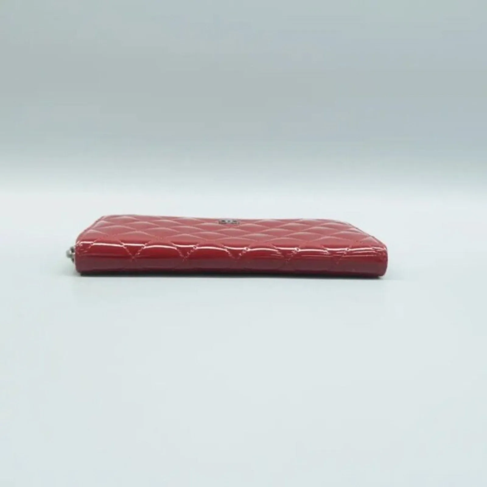 CHANEL Red Patent Leather Wallet