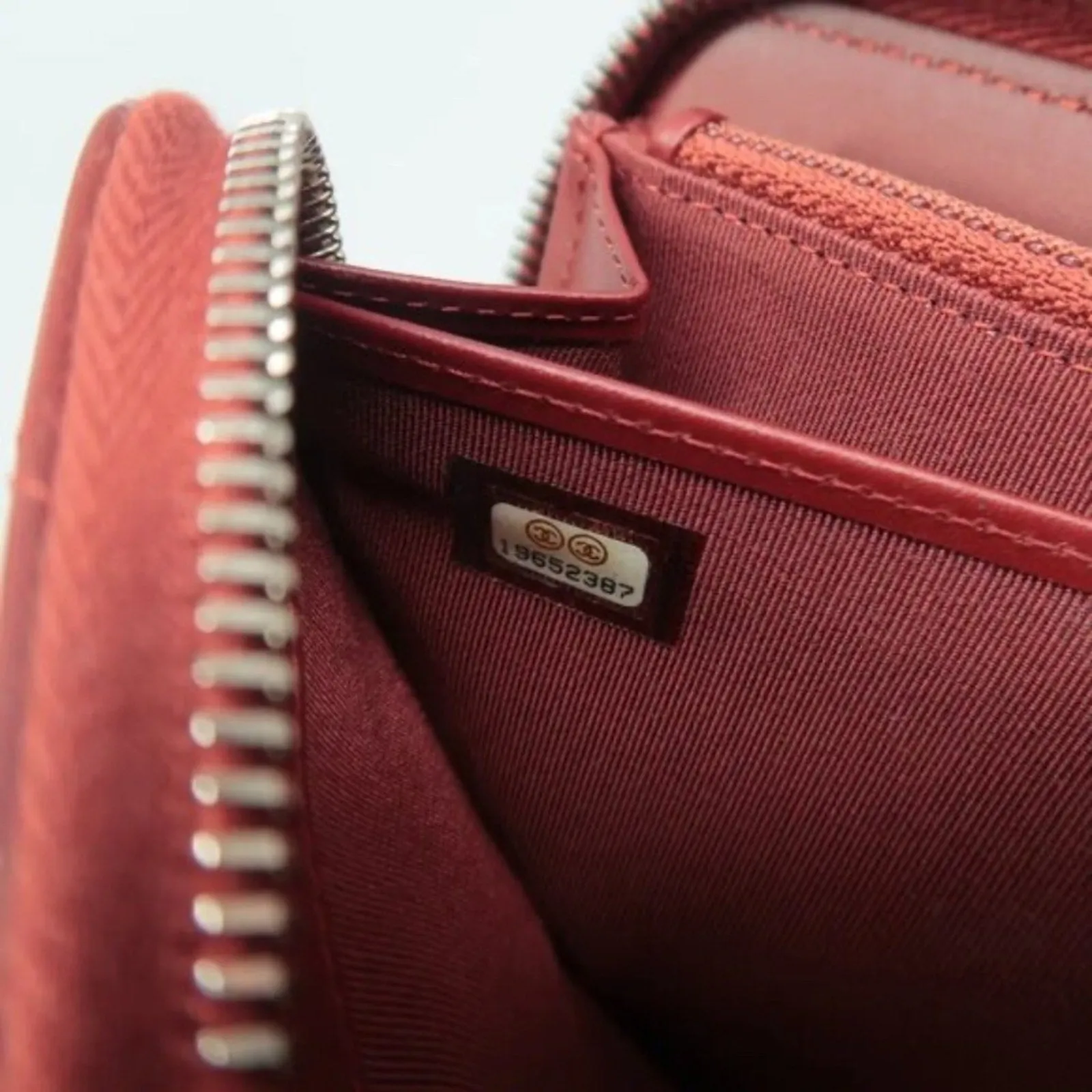 CHANEL Red Patent Leather Wallet