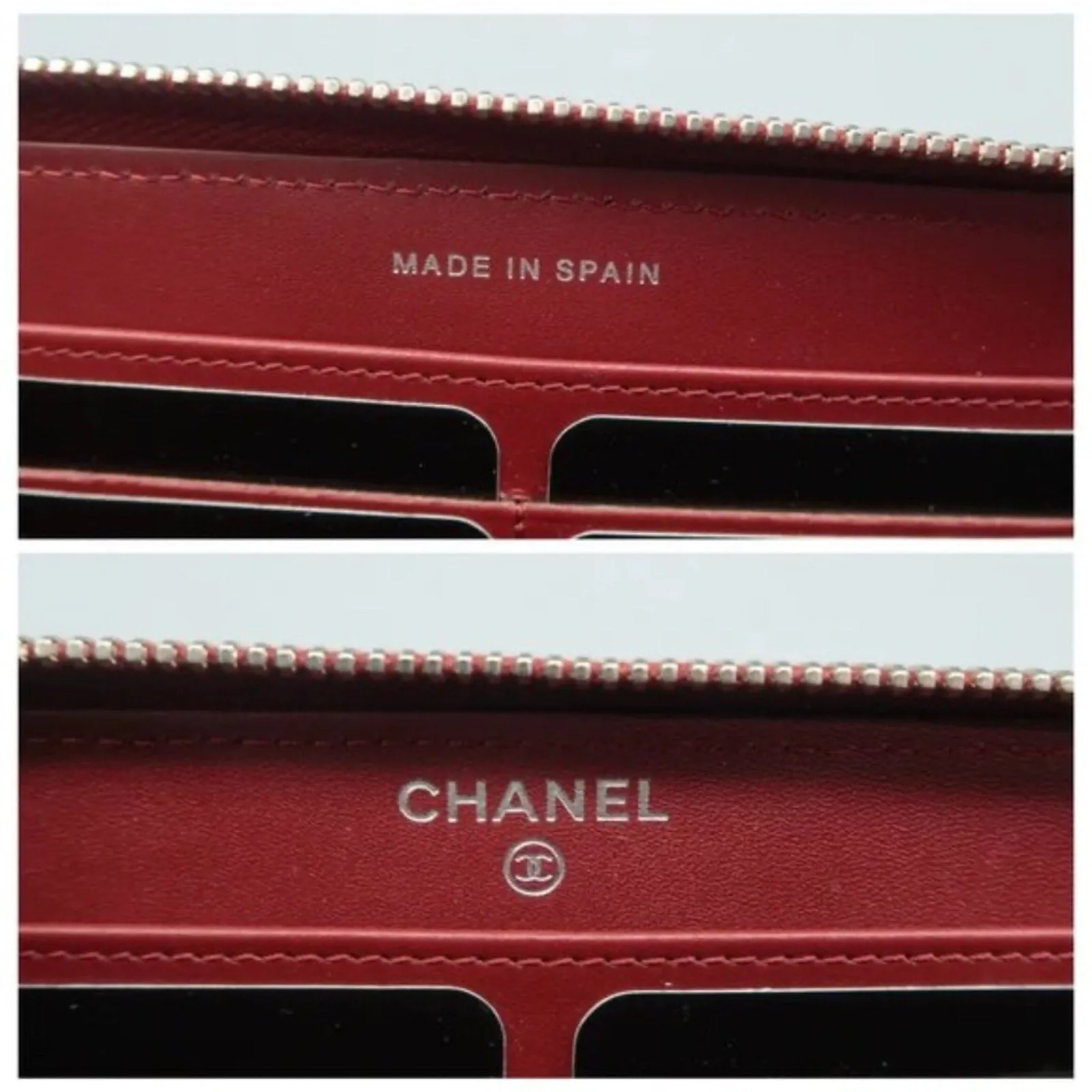 CHANEL Red Patent Leather Wallet