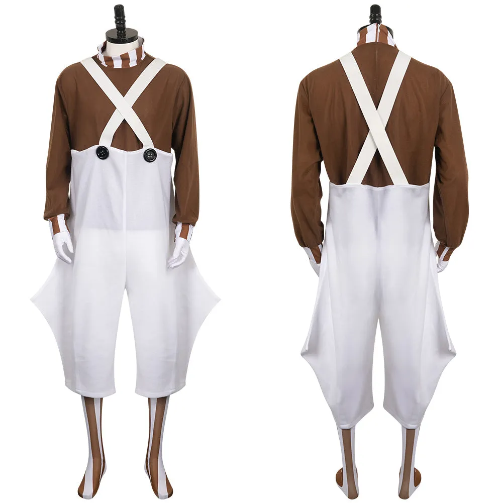 Charlie and the Chocolate Factory Oompa Loompa Dwarf Gnome Worker Cosplay Costume Outfits