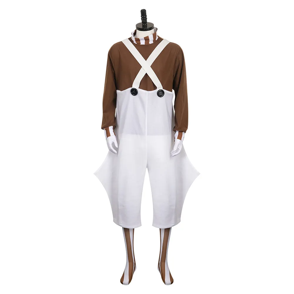 Charlie and the Chocolate Factory Oompa Loompa Dwarf Gnome Worker Cosplay Costume Outfits