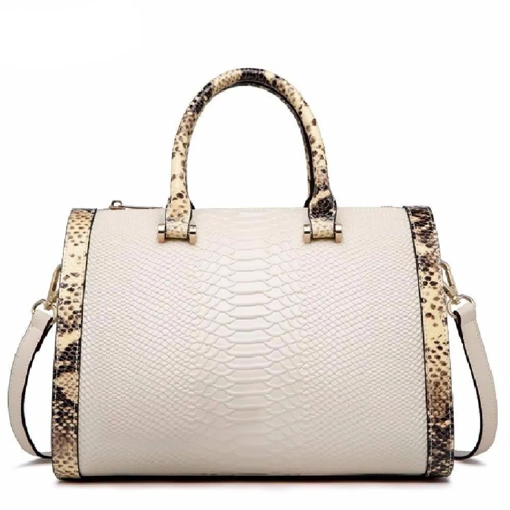 Charm Rice Women Shoulder Bag 100% Real Cow Leather Boston Fashion Lady Messenger Crossbody Purse Elegant Female Handbag