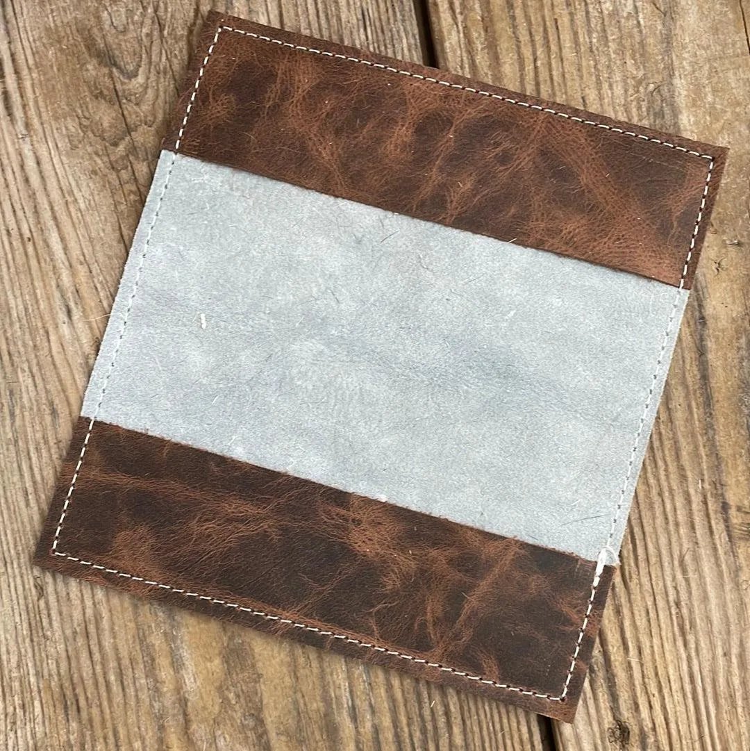 Checkbook Cover - Black & White w/ Cucumber Melon Tool