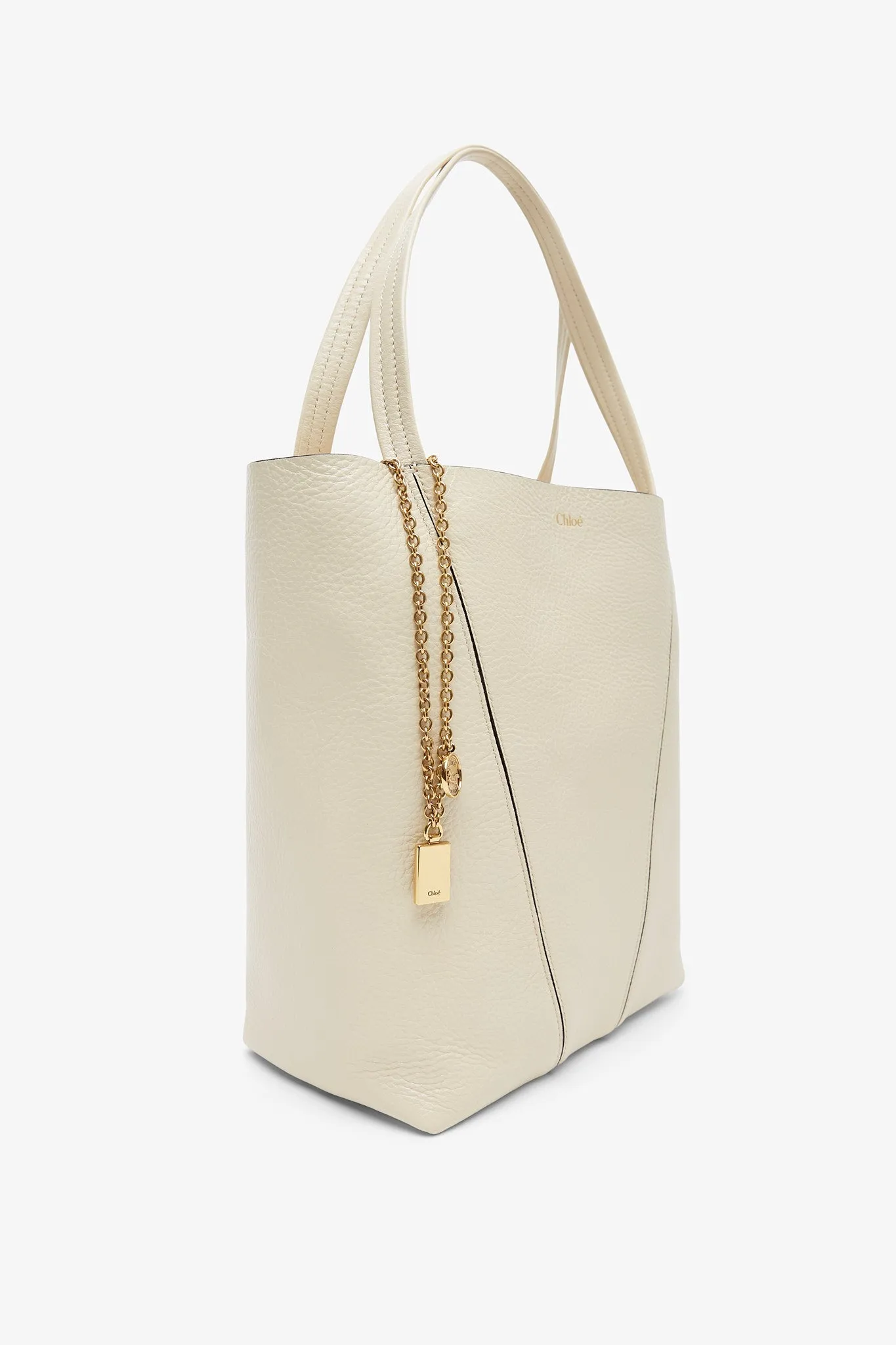 Chloe Spin small beige tote bag