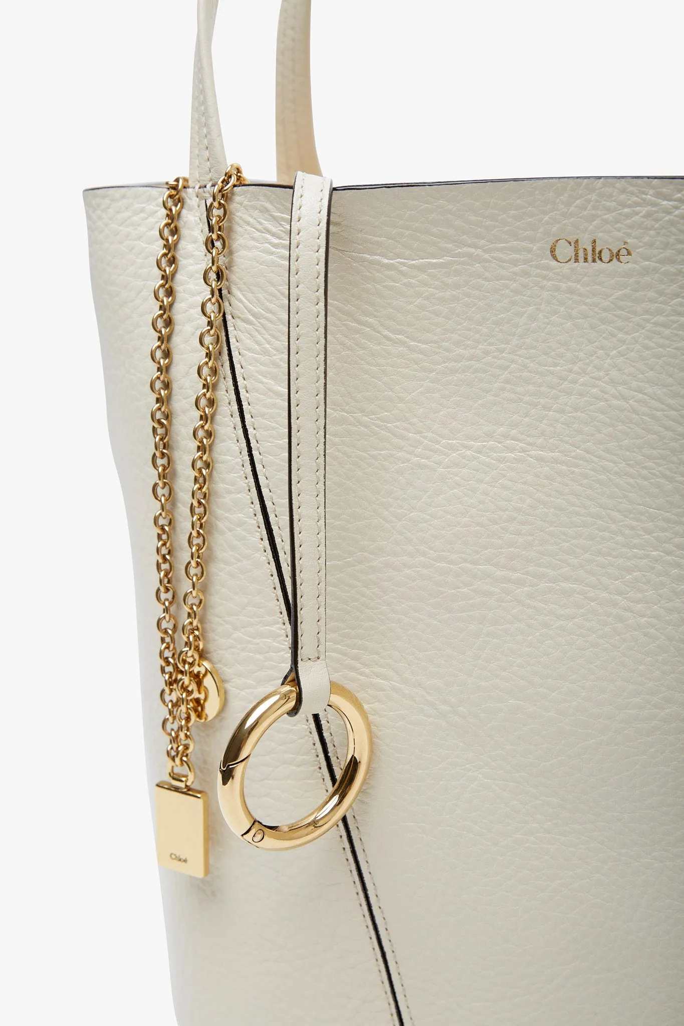 Chloe Spin small beige tote bag