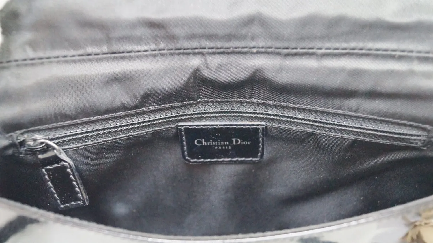 CHRISTIAN DIOR Black Maris Pearl Shoulder Bag
