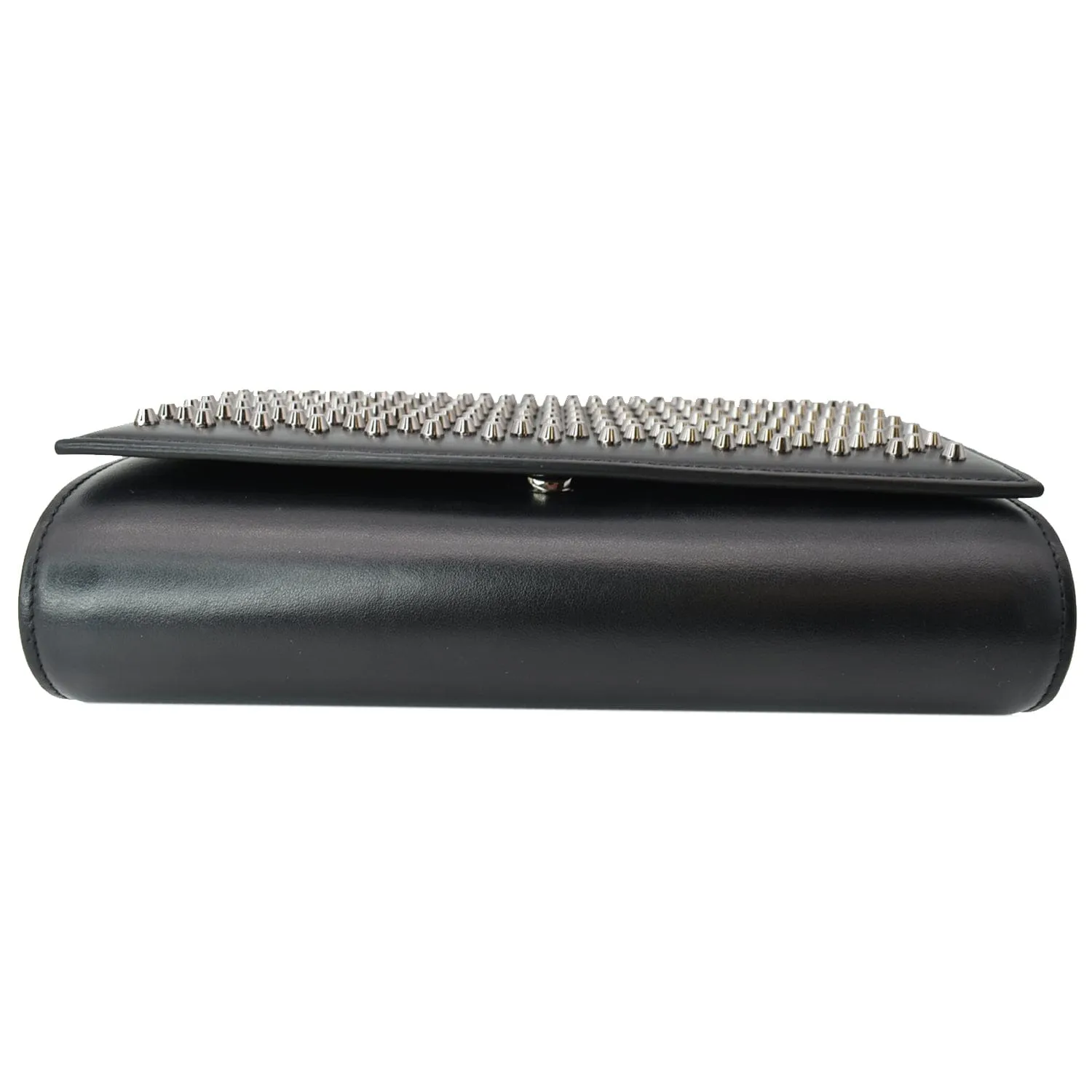 CHRISTIAN LOUBOUTIN Paloma Studded Leather Chain Clutch Bag Black