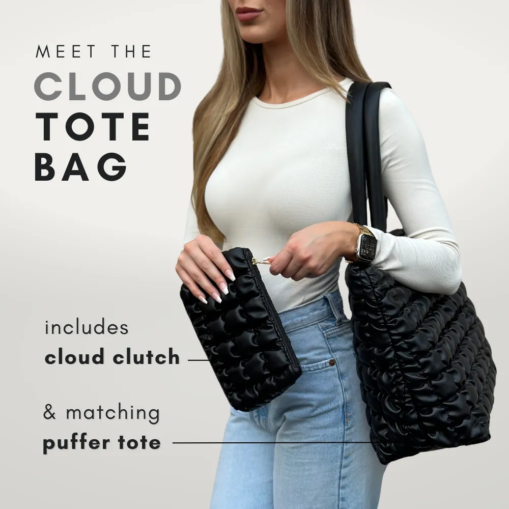 CLOUD TOTE BAG - BLACK