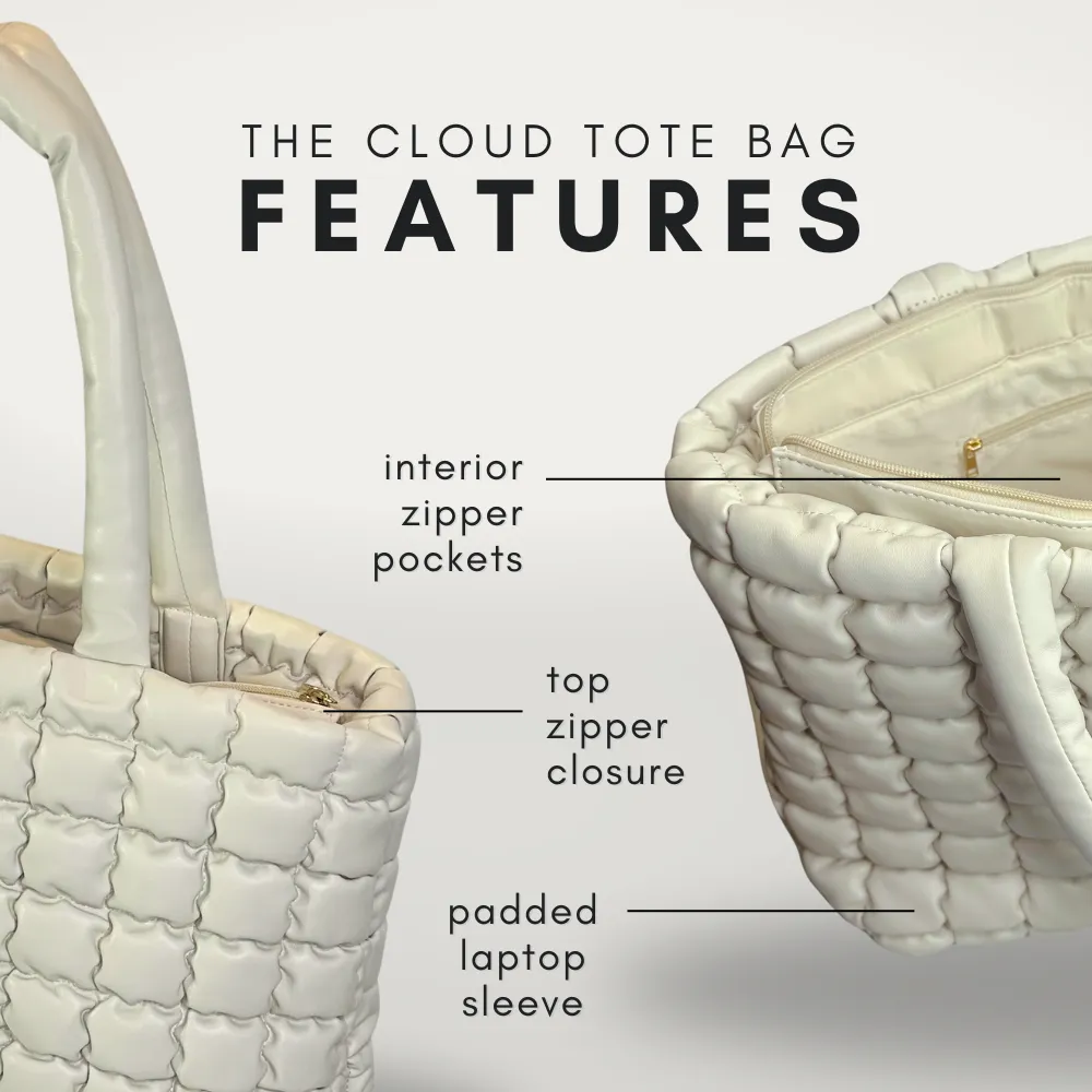 CLOUD TOTE BAG - BLACK