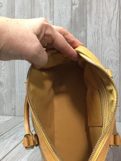 Coach Yellow Satchel Leather Purse