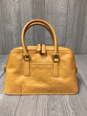 Coach Yellow Satchel Leather Purse