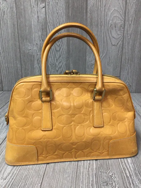 Coach Yellow Satchel Leather Purse