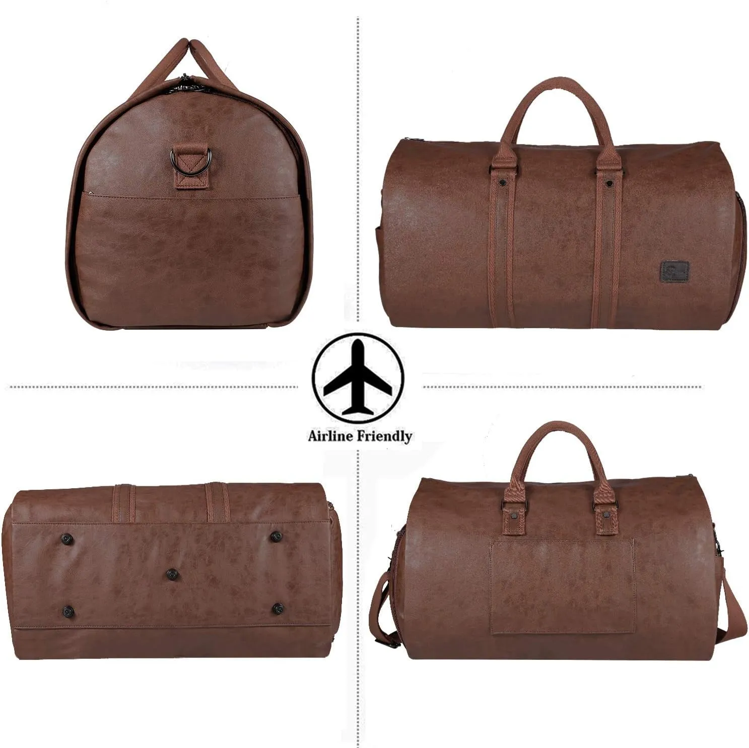 Convertible Business Travel Garment Bag Hanging Suit Bag for Men Women