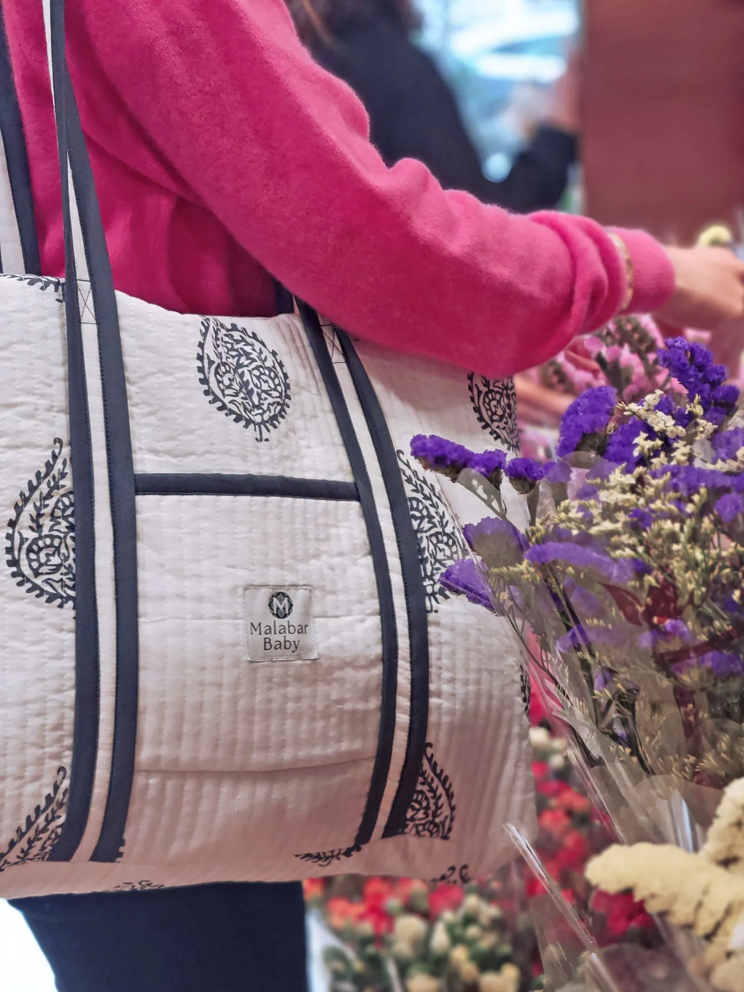 Cotton Quilted Tote Bag