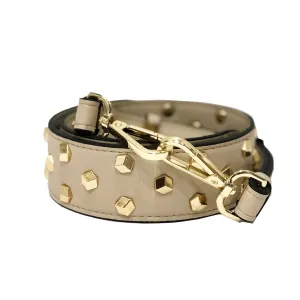 Cream Studded Strap Gold HW