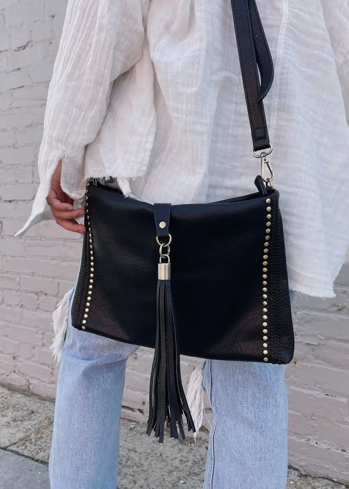 Crossbody With Grommet Details