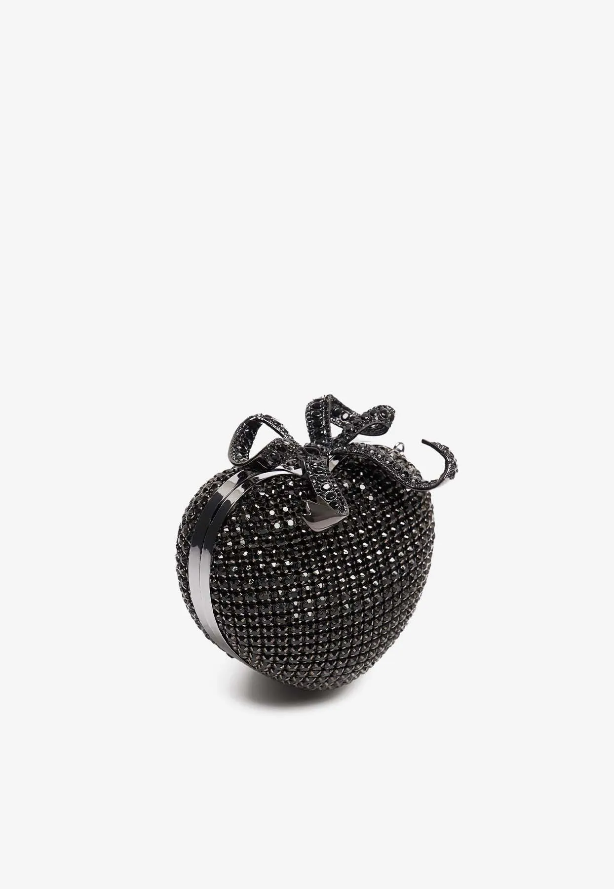 Crystal Heart-Shaped Clutch Bag