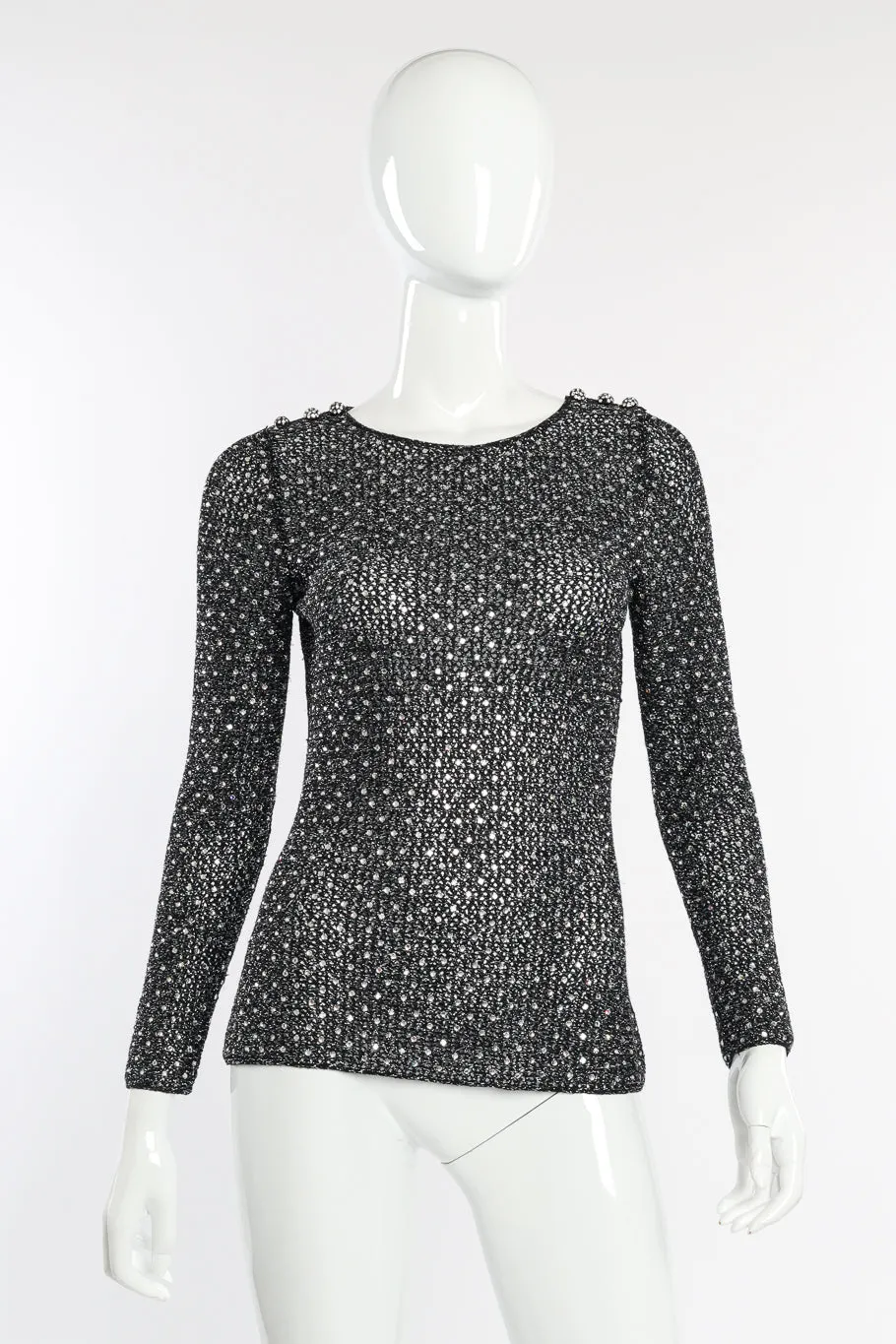 Crystal Open Knit Top