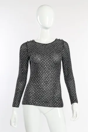 Crystal Open Knit Top