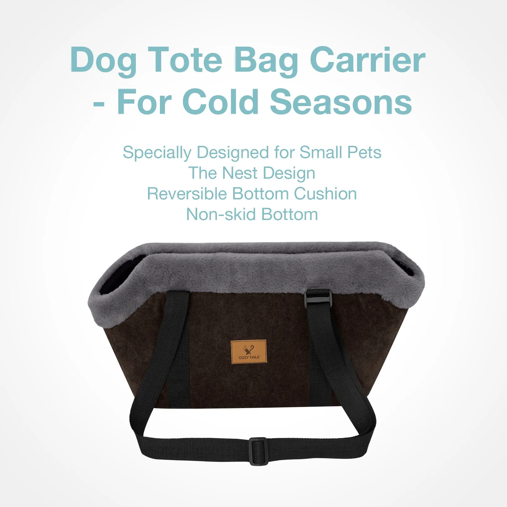 CT042 - Dog Tote Bag Carrier -  For Cold Seasons