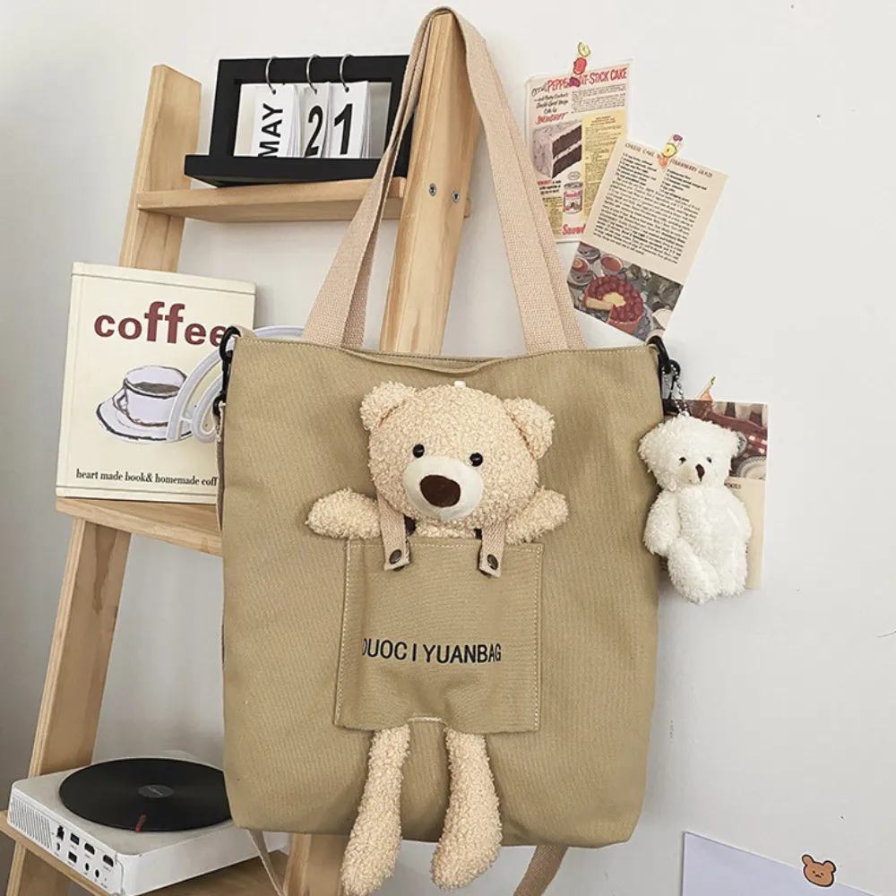 Cute Bear Doll Canvas Bag