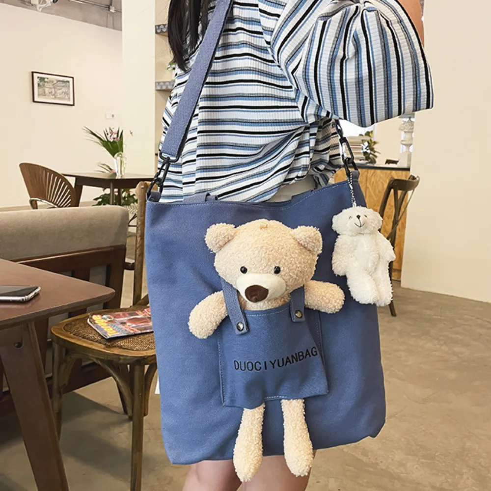 Cute Bear Doll Canvas Bag