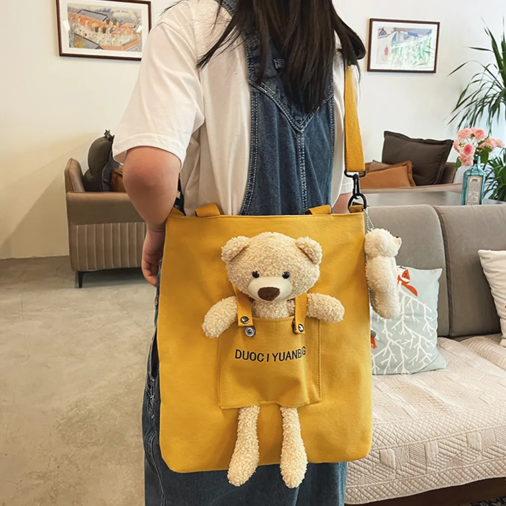 Cute Bear Doll Canvas Bag