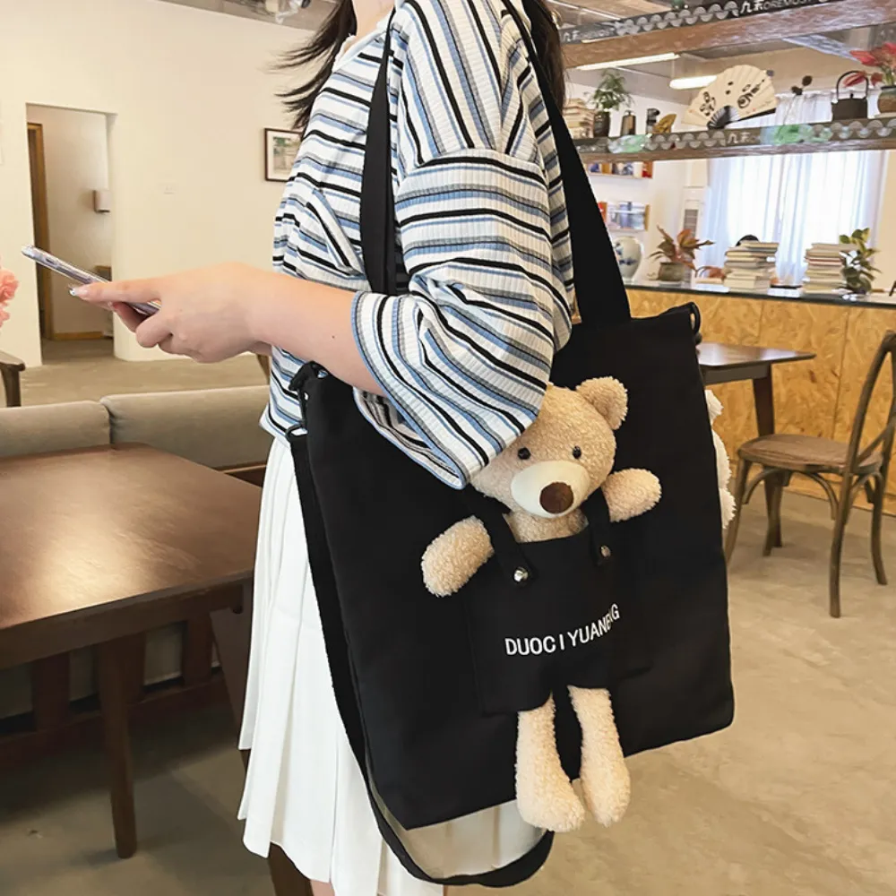 Cute Bear Doll Canvas Bag