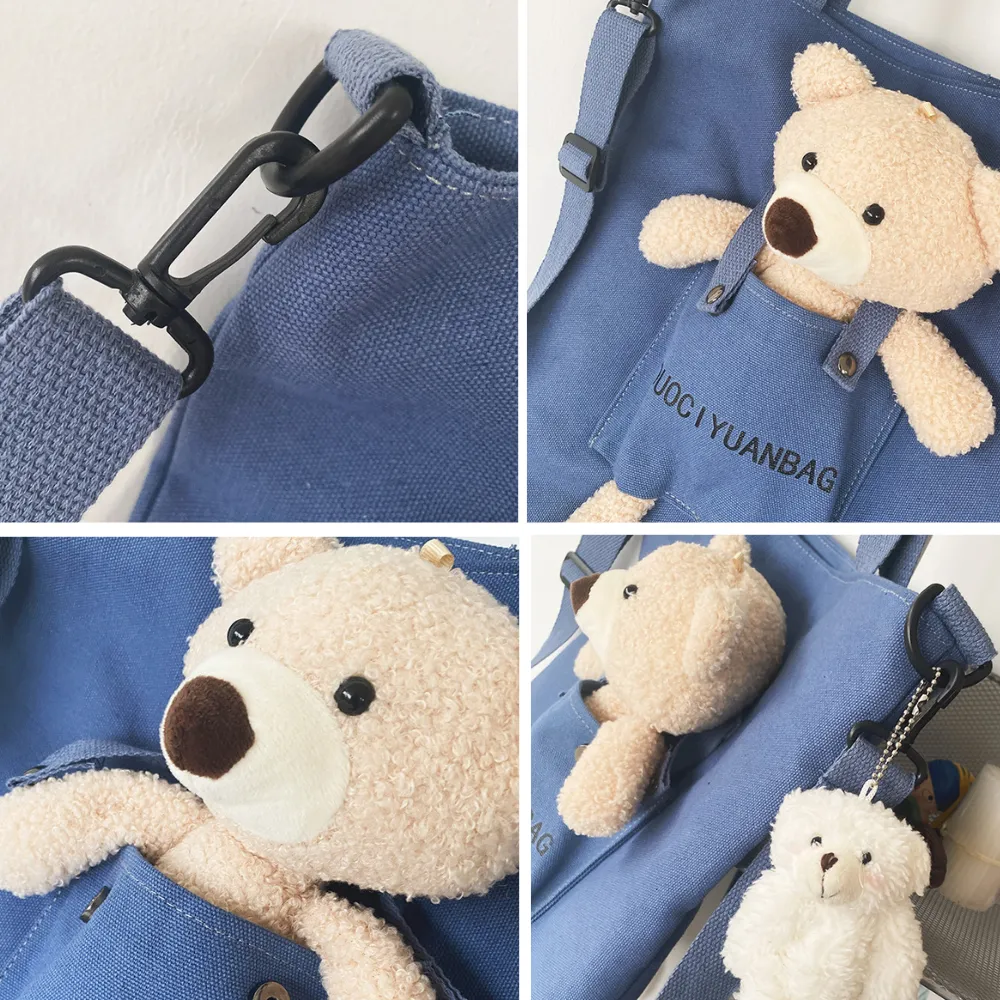 Cute Bear Doll Canvas Bag
