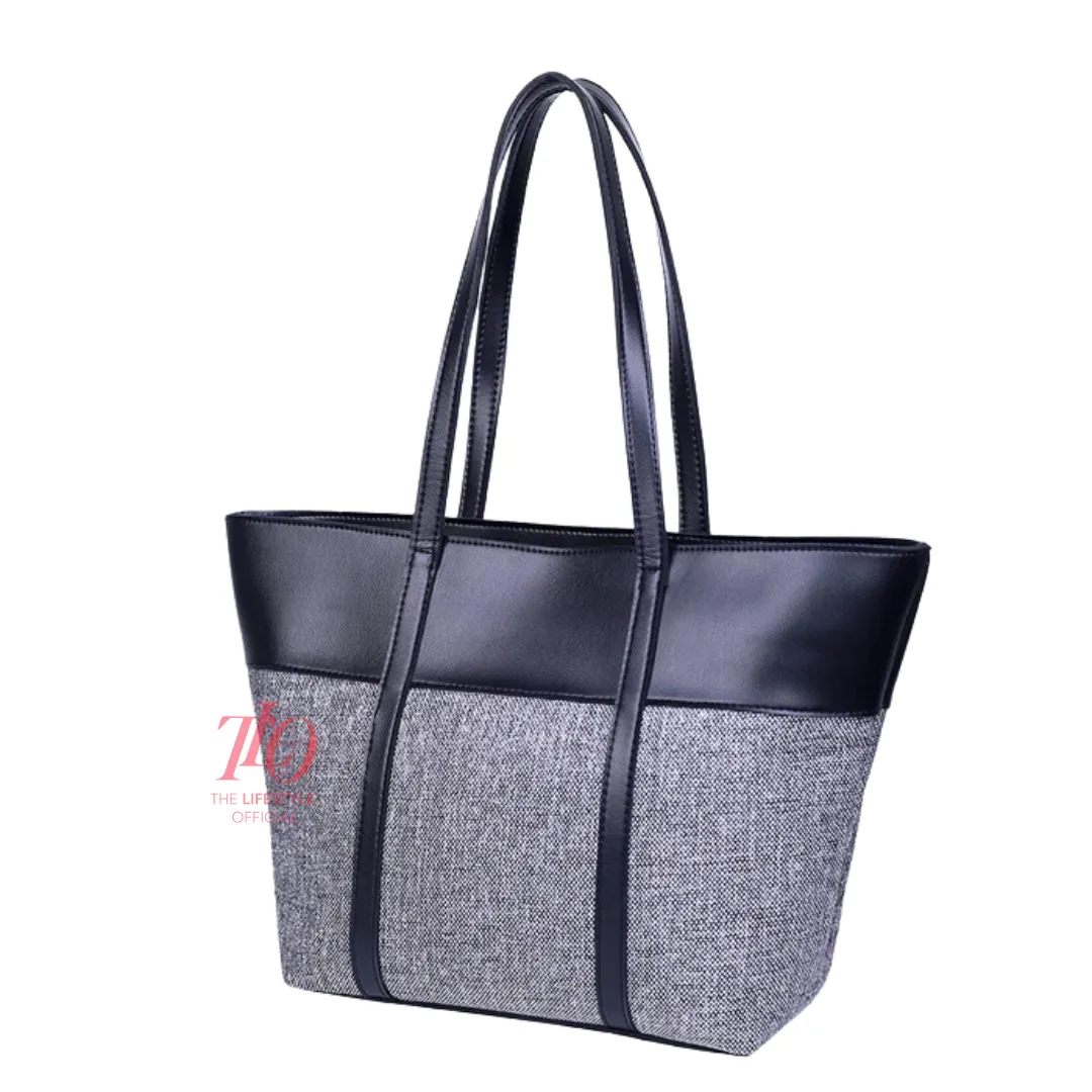 Dazzle Grey & Black Tote Bag