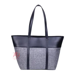 Dazzle Grey & Black Tote Bag