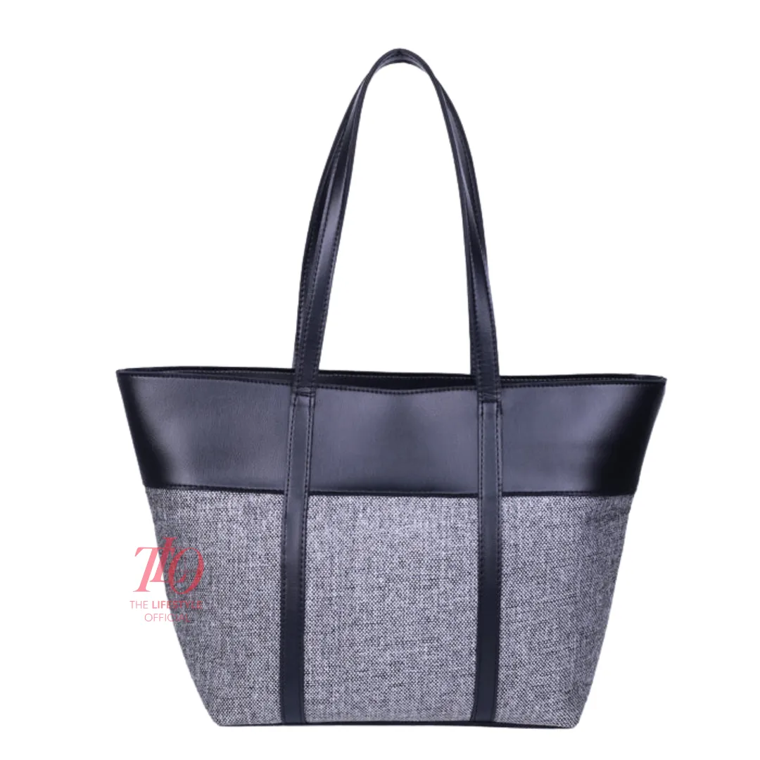 Dazzle Grey & Black Tote Bag