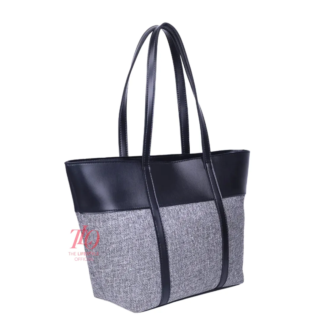 Dazzle Grey & Black Tote Bag