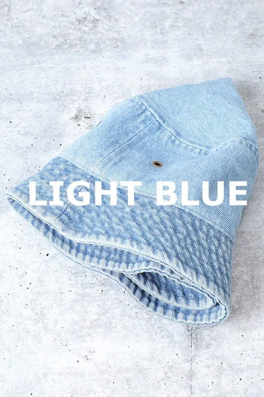 Denim Bucket Hat- Light Blue