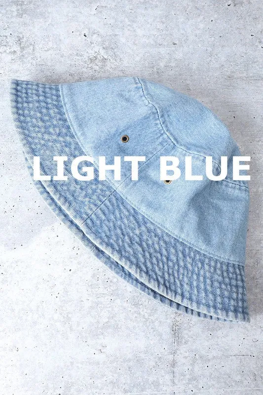 Denim Bucket Hat- Light Blue