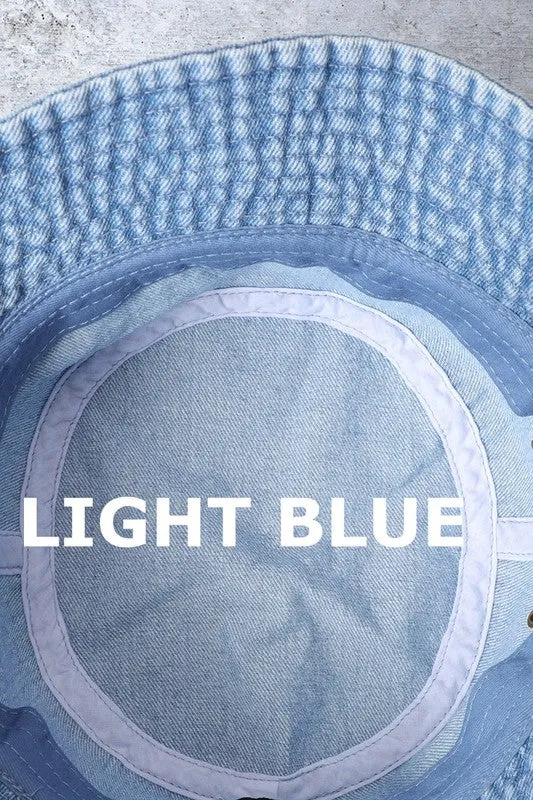 Denim Bucket Hat- Light Blue