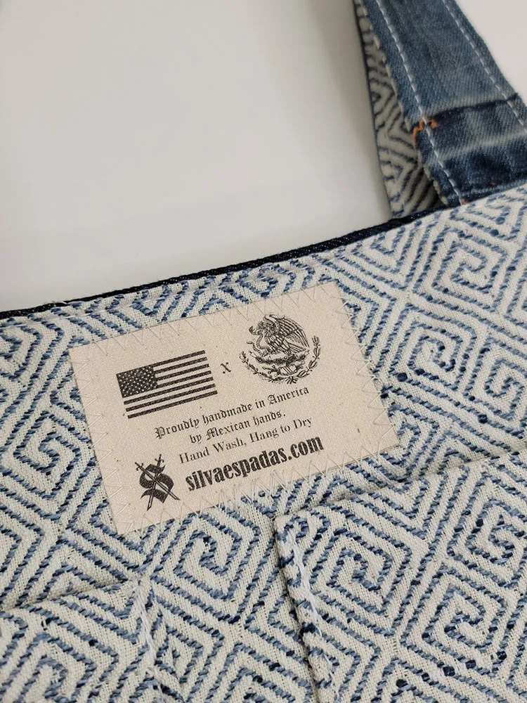 Denim Patchwork Tote Bag