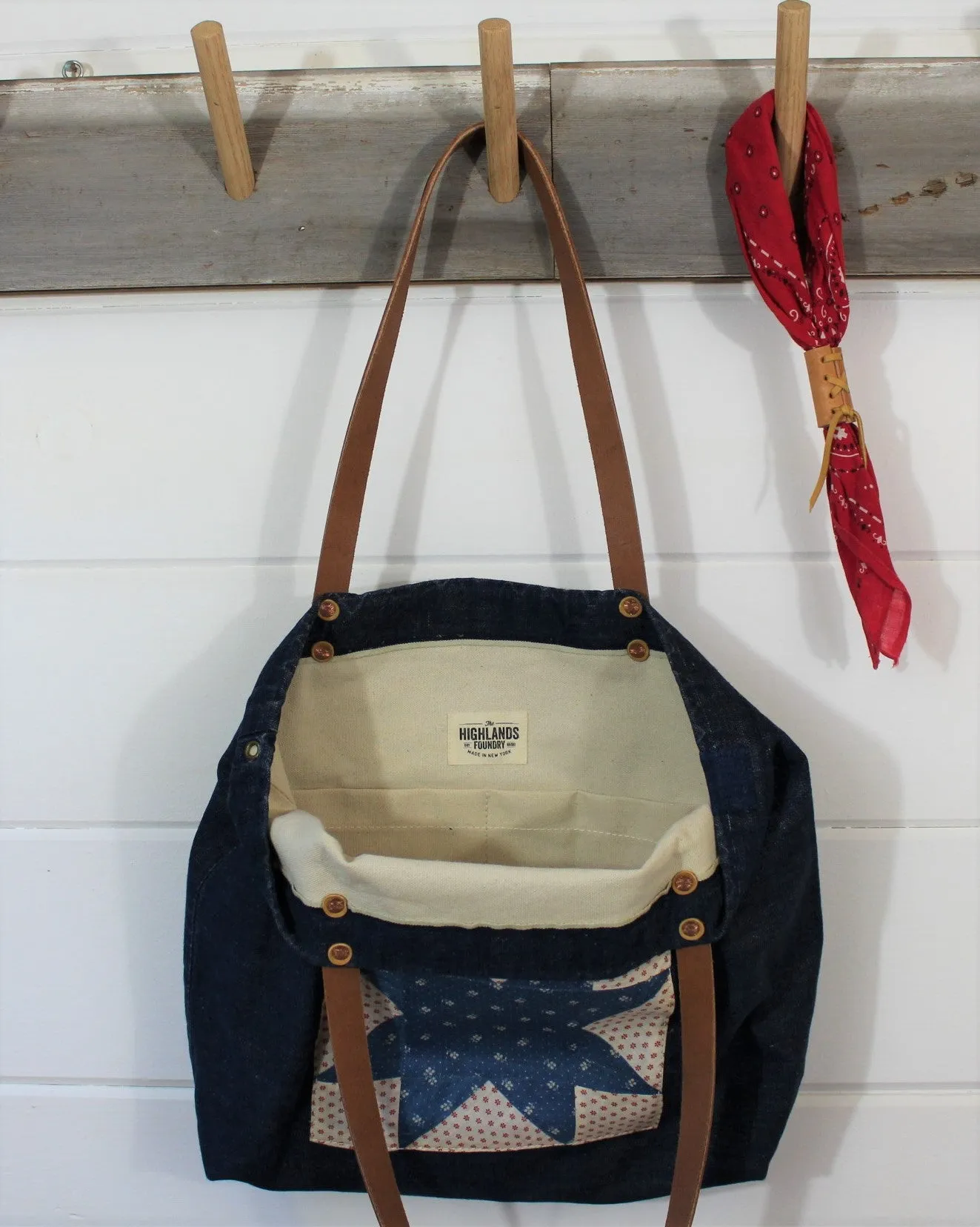Denim Quilt Patch Tote