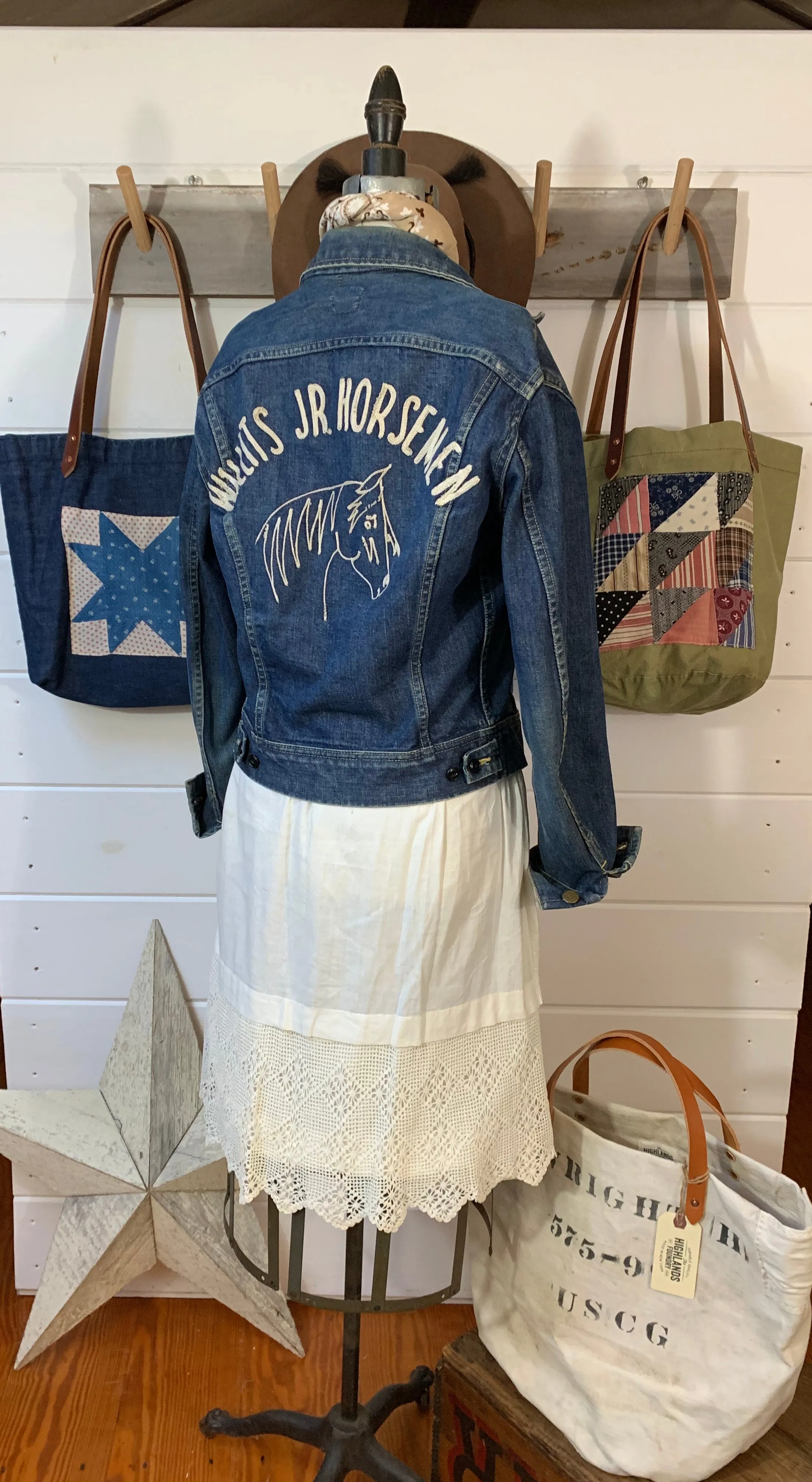 Denim Quilt Patch Tote