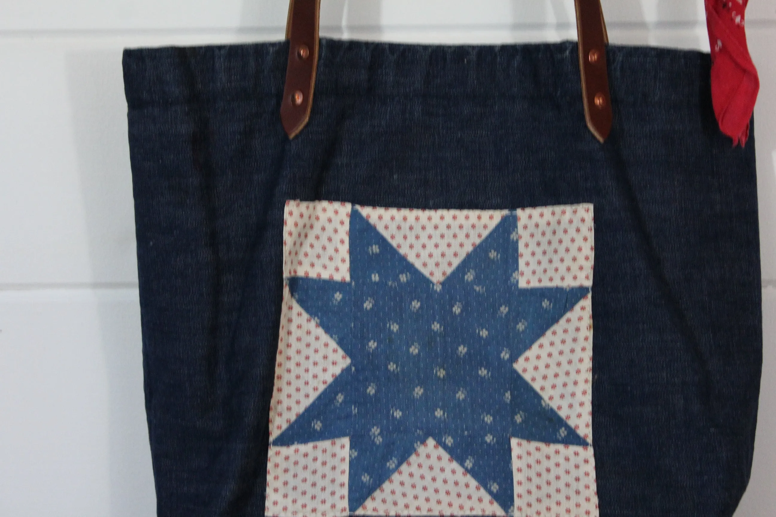 Denim Quilt Patch Tote