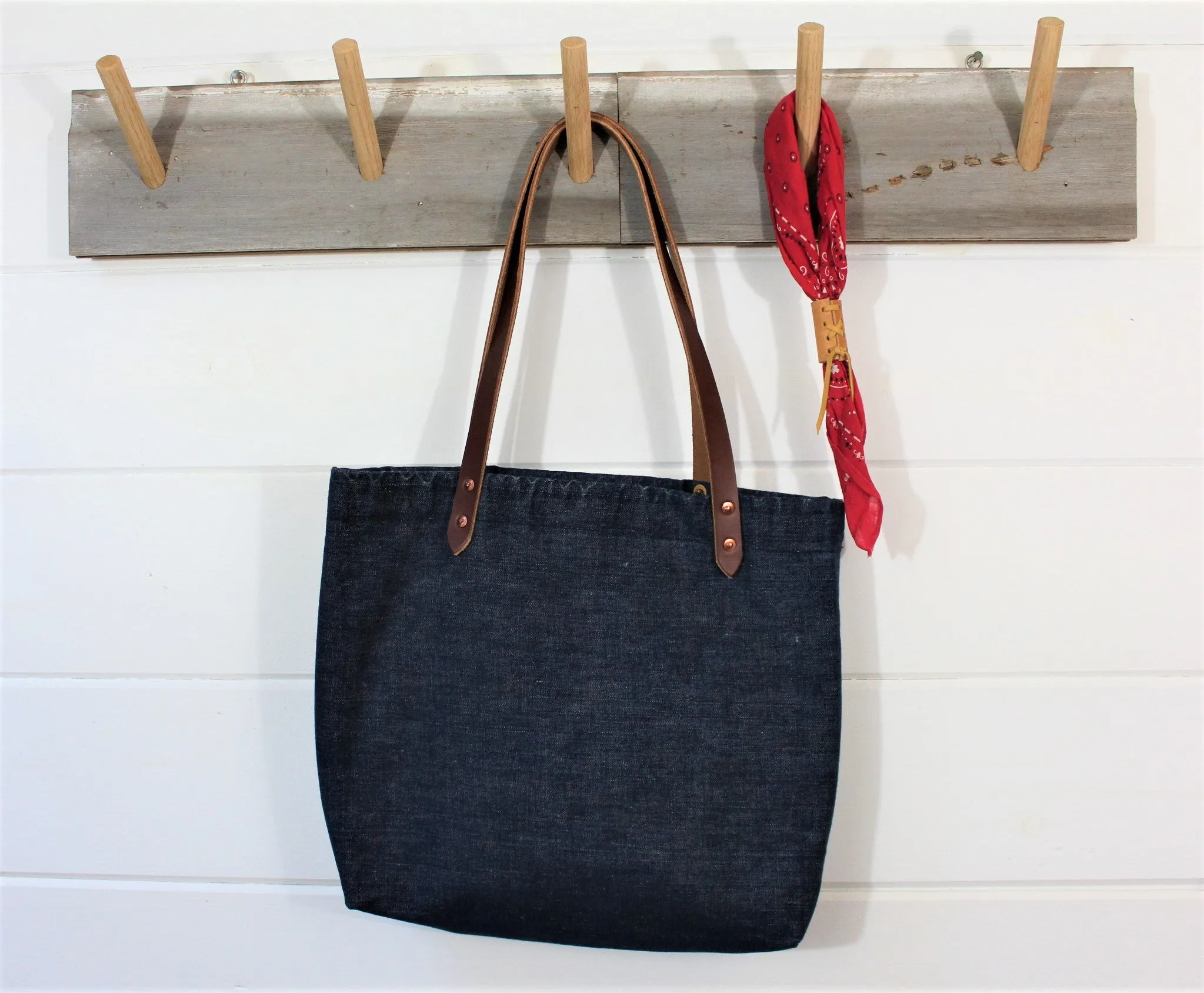 Denim Quilt Patch Tote