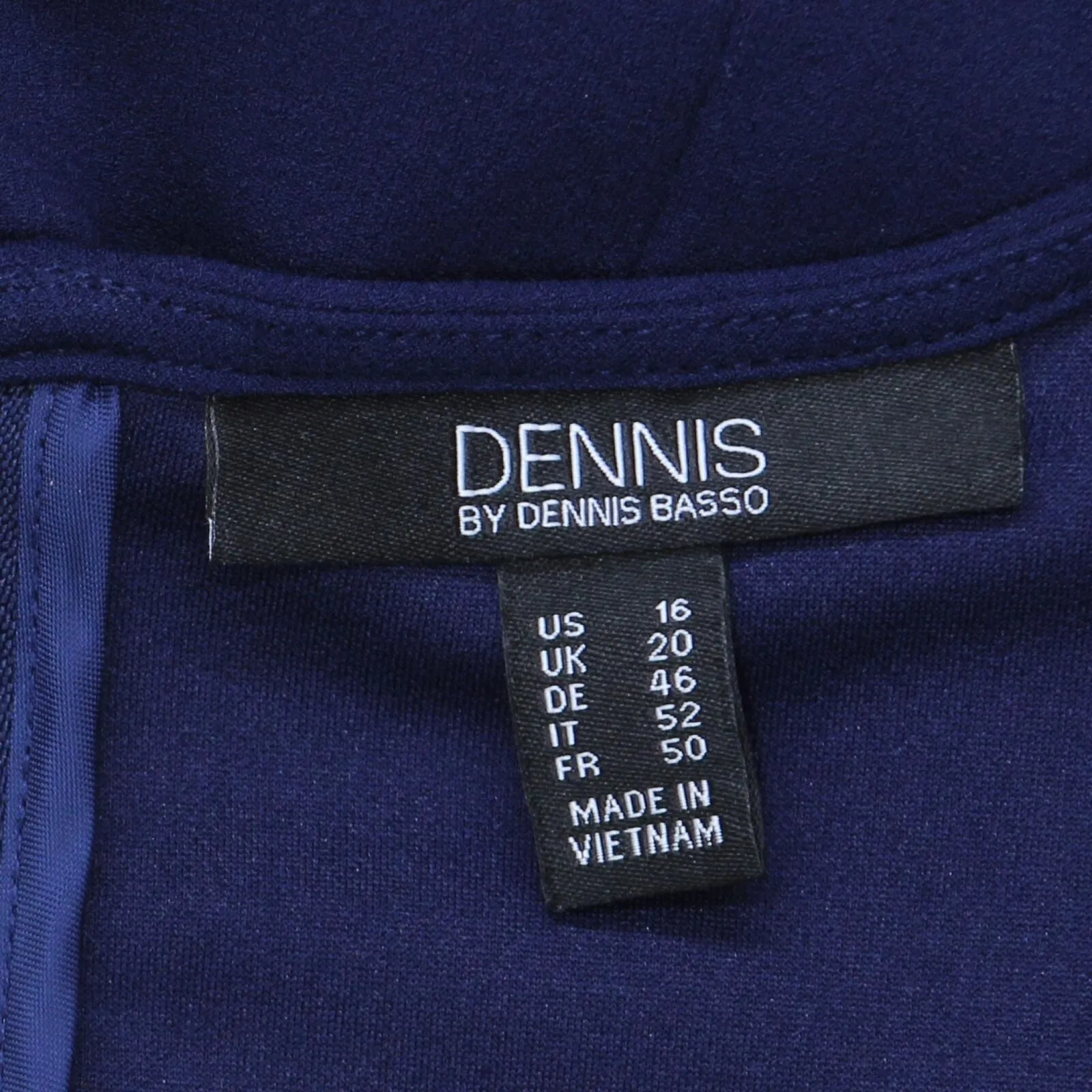 Dennis by Dennis Basso Womens Studded Knit Long Sleeve Midi Dress Navy Blue 16