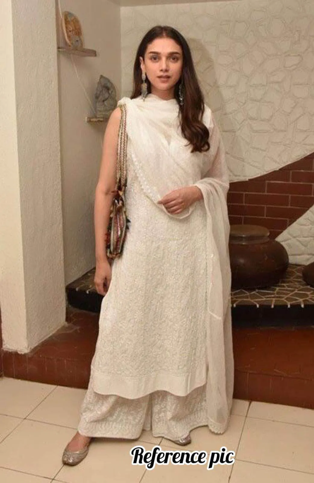 Designer Chikankari Georgette Sharara